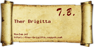 Ther Brigitta névjegykártya